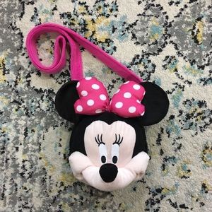 Mini plush cross body purse